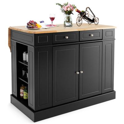 Costway Kitchen Island with Storage and 3-Level Ad...