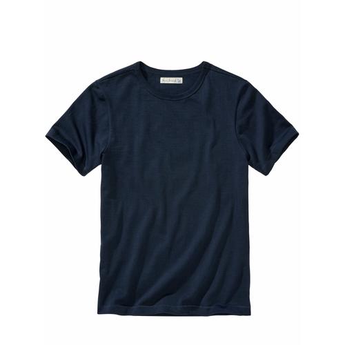 Merz B Schwanen Herren Tshirt Regular Fit Blau einfarbig