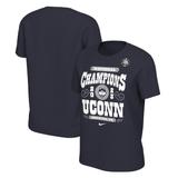 Women's Nike Navy UConn Huskies 2023 NCAA Men’s Basketball National Champions Celebration T-Shirt