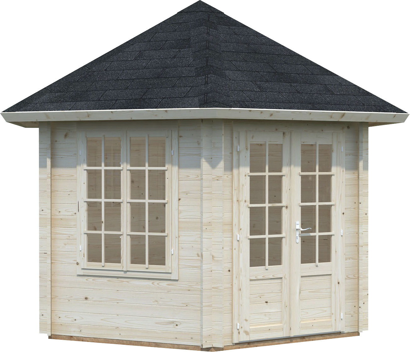 Gartenhaus PALMAKO "Pavillon Hanna", beige (naturbelassen), Fußboden im Gartenhaus, ohne Dacheindeckung, Gartenhäuser, naturbelassen Image