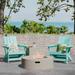 Encino Resin Outdoor Adirondack Chairs and 50,000 BTU Circular Propane Fire Pit by Christopher Knight Home