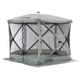 CLAM Quick-Set Traveler 6 x 6 Ft Portable Outdoor 4 Sided Canopy Shelter, Brown