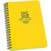 Rite in the Rain Weatherproof Side Spiral Notebook 4 5/8 x 7 Yellow Cover Field Pattern (No. 353)
