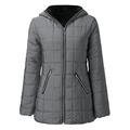 Dtydtpe Clearance Sales Shacket Jacket Women Warm Coat Jacket Outwear Lined Trench Winter Hooded Thick Overcoat Long Padded Slim Jacket Womens Long Sleeve Tops Winter Coats for Women