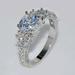 Naierhg Luxury Cubic Zirconia Inlaid Women Engagement Wedding Party Ring Jewelry Gift