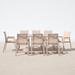 AllModern Goldie Square 8 - Person 70.86" Long Aluminum Outdoor Dining Set Metal/Wicker/Rattan in Brown | 70.86 W x 35.43 D in | Wayfair