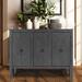 Red Barrel Studio® Nurbanu 3 - Door Accent Cabinet Wood in Gray | 31.5 H x 37 W x 15.7 D in | Wayfair 124270868EB341C0B5F2AAC4778286C0