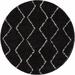Black/White 94 x 94 x 1.18 in Area Rug - Union Rustic Jestene Geometric Machine Woven Area Rug in Black | 94 H x 94 W x 1.18 D in | Wayfair