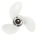 6G1-45941-00-El for 6-8Hp 8 1/2 X 8 1/2 Boat Outboard Propeller White Aluminum Alloy 7 Spline Tooths R Rotation 3 Blades Marine Parts