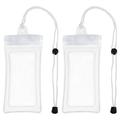 Uxcell Waterproof Mobile Phone Pouch Universal Underwater Phone Case Bag White 2 Pack