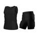 Men s Padded Compression Shirt Training Vest Sleeveless T-Shirt and Short Set Ribs Back Thighs and Buttocks Elbow Knee Protector - Football Soccer Basketball Hockey Protective Gear