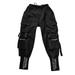 iOPQO Cargo Pants Women Wide Leg Sweatpants women Women s Cargo Hip Hop Jogger Punk Trousers With Multiple Pockets Pants Trousers Overalls for Women Loose Fit Cargo Sweatpants Black Pants L