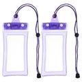 Uxcell Waterproof Mobile Phone Pouch Universal Underwater Phone Case Bag Purple 2 Pack