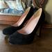 Kate Spade Shoes | Kate Spade Black Suede Stacked Platform Pumps Size 8 | Color: Black | Size: 8