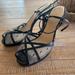 Kate Spade Shoes | Kate Spade Mesh Strappy Heel Sandals Black Patent Leather 7.5 | Color: Black | Size: 7.5