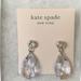 Kate Spade Accessories | Kate Spade New York Crystal & Rhodium-Plated Base Metal Post Drop Earrings,1.25” | Color: Silver | Size: 1.25 In