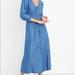 Madewell Dresses | Madewell Denim Jeans V Neck Long Length Dress Button Front | Color: Blue | Size: 2