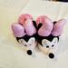 Disney Shoes | Disney Minnie Mouse Plush Slippers | Color: Pink/White | Size: 5/6 Toddler