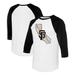 Unisex Tiny Turnip White/Black San Francisco Giants State Outline 3/4-Sleeve Raglan T-Shirt