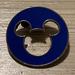 Disney Accessories | Disney Mickey Icon Blue Cutout Pin | Color: Blue/Silver | Size: Os