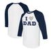 Women's Tiny Turnip White/Navy New York Yankees I Love Dad 3/4-Sleeve Raglan T-Shirt