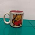 Disney Dining | Disney Store Winnie The Pooh Pooh Bear Coffee Cup 2 Sided Mug 12 Oz Pink Inside | Color: White | Size: Os