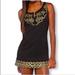 Free People Dresses | Free People Black/Gold Embroidery Fit And Flare Sheath Dress Size 12 Euc | Color: Black/Gold | Size: 12