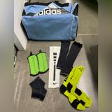 Nike Bags | Nike Sock Mens / Armsleeve / Ankle And Adidas Duffle Bag Bundle | Color: Black/Green | Size: Os