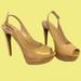 Jessica Simpson Shoes | Jessica Simpson Size:9 Pink Peep Toe Stiletto Sling Back High Heels 5” Heels | Color: Pink | Size: 9