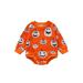 Calsunbaby Baby Boy Girl Halloween Outfit Pumpkin Sweatshirt Romper Bubble Oversized Onesie Newborn Toddler Halloween Clothes