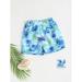 Toddler Boys Tropical Print Swim Shorts Beachwear S221904X Multicolor 7Y(48IN)