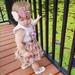 Herrnalise Newborn Kids Baby Girl Outfits Clothes Romper Bodysuit+Flower Skirt+Headband Set