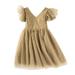 ZHAGHMIN Baby Dresses 0-3 Months Kids Children S Dress Summer Princess Dress Star Tulle Dress Big Girl Dress Outwear Tee Shirt With Pocket Flippy Dress for Girls Girl Dresses Casual Girl Dress Size