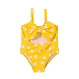 Baby Girl One-Piece Swimsuit Sleeveless Polka Dot Red Black Yellow Bikini Bathing Suit Size 3 Months-24 Months