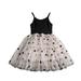 Penkiiy Summer Girls Dresses Children s Dresses Embroidered Net Yarn Tutu Dresses Toddler Girls Clothes 7-8 Years Black On Clearance