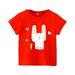 ZHAGHMIN Girls Short Sleeve T-Shirt Girls Easter Carrot Rabbit Cartoon Tops 1 To 7 Years Old Baby Girls Top T Shirt Girls Shirt Size 16 School Clothes for Girls 10-12 14 Clothes Toddler Girls Casua