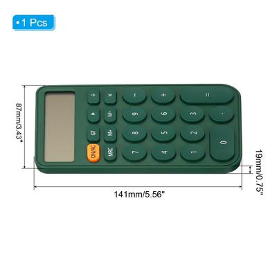 12 Digit LCD Display Small Desk Basic Calculator Battery Powered White