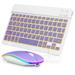 UX030 Lightweight Keyboard and Mouse with Background RGB Light Multi Device slim Rechargeable Keyboard Bluetooth 5.1 and 2.4GHz Stable Connection Keyboard for X10 Max 5G
