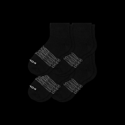 Women's Quarter Sock 4-Pack - Black - Large - Bombas