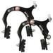 Bike C Brake Shoes Caliper 1 Pair Road Cycling Side Pull Brake Caliper C Brake Shoes Caliper Long Arm Caliper C Clip (Black)