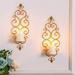 Kavelle Home INC Wall Candle Holder Wall Sconce Candlestick Candle Holder Metal Candlestick Set Of 2 Wall Tealight Holder Pillar Tealight Holder Pillar Candle Living