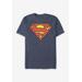 Men's Big & Tall Superman Logo Graphic Tee by DC Comics in Navy Heather (Size 4XL)