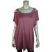 Columbia Tops | Columbia Top Plus Size 1x Cold Shoulder Stretch Short Sleeve Casual Purple | Color: Purple | Size: 1x