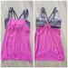 Lululemon Athletica Tops | Lululemon Top, Grey Strappy Bra With Hot Pink Loose , Open Back Tank Sz 6 | Color: Gray/Pink | Size: 6