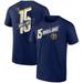 Men's Fanatics Branded Nikola Jokic Navy Denver Nuggets Full-Court Press Name & Number T-Shirt