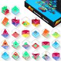 Sotiff 48 Pcs Brain Teaser Puzzle Mini Fidget Puzzle Box Assorted 3D Cube Balance Iq Maze Cube Game for Teens Adults Challenge Decompression Birthday Party Favors Stocking Stuffers (Trendy Style)