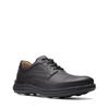 Schnürschuh CLARKS "Nature Three", Herren, Gr. 43, schwarz (schwarz leather), Leder, casual, Schuhe, Freizeitschuh, Halbschuh, Schnürschuh mit herausnehmbares Fußbett