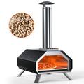 KingChii Portable Pizza Oven 13 Wood Pellet Pizza Oven Stainless Steel Pizza Oven Wood Burning Pizza Oven with Foldable Legs for Outdoor Patio Garden