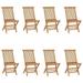 Aibecy Folding Patio Chairs 8 pcs Solid Teak Wood