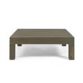 GDF Studio Cascada Outdoor Acacia Wood Coffee Table Gray